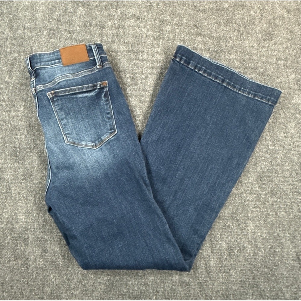 Judy Blue Womens 13/31 Blue Stretch High Rise Bell Bottom Flare Denim Jeans